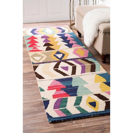 Nuloom Ofelia Bohemian Wool Area Rug 2ft 6in x 6ft MJAH02A-2606